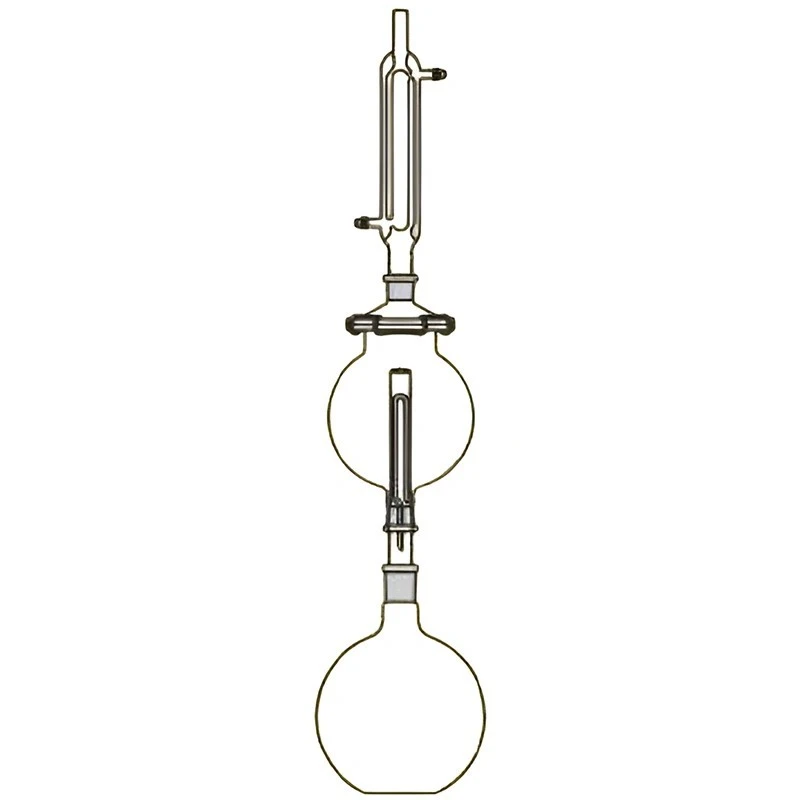 Soxhlet Extraction Round Bottom Flask Globular Extractor Lab image-1
