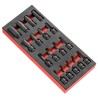 Facom 17-Piece 1/2 in Torx Impact Socket Set Steel Manganese Phosphate Finish MODM.NSXPB