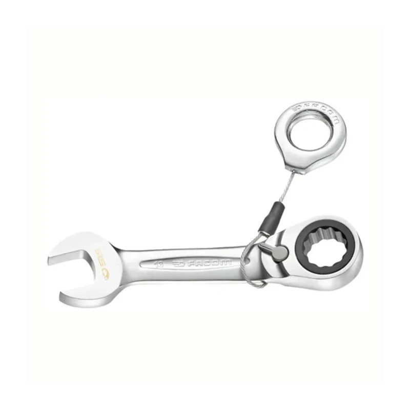 Facom Combination Ratchet Spanner Chrome Finish 11 mm Size 103.5mm Overall Length 15° Offset Angle 467S.11SLS