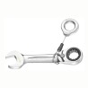 Facom Combination Ratchet Spanner Chrome Finish 11 mm Size 103.5mm Overall Length 15° Offset Angle 467S.11SLS