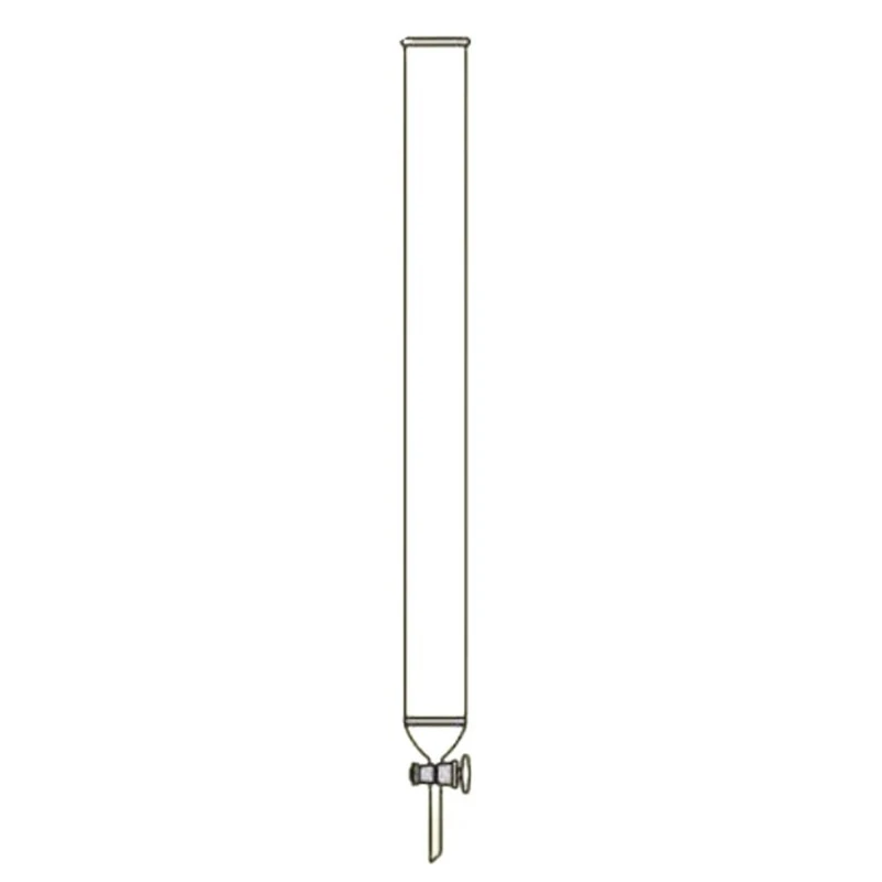 Chromatography Columns with Sintered Disc & Glass Key Stopcock Lab image-1