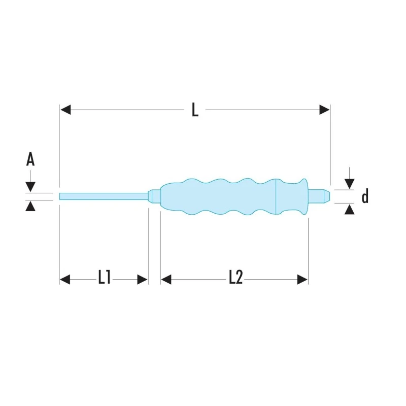 Facom 1-Piece Drift Punch with 12mm Shank Diameter and 280mm Overall Length 249.G12