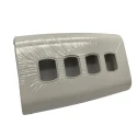 Contactum White 4 Gang Light Switch Cover Polycarbonate Material ALFG4042WHW