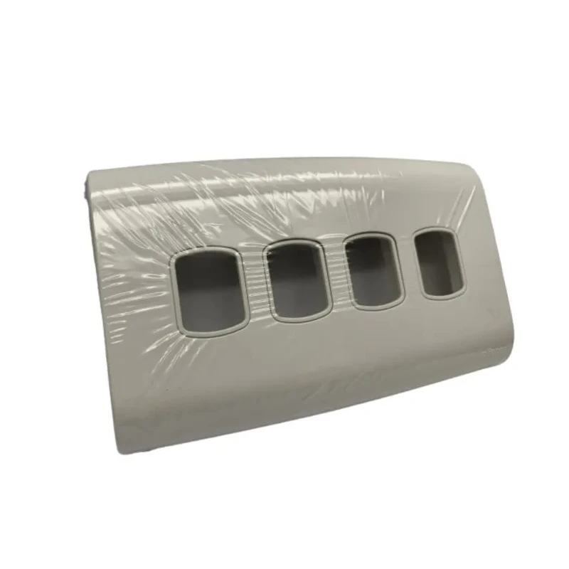 Contactum White 4 Gang Light Switch Cover Polycarbonate Material ALFG4042WHW