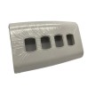 Contactum White 4 Gang Light Switch Cover Polycarbonate Material ALFG4042WHW