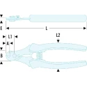 Facom Cable Cutter Hardened Steel Jaw for Hard & Soft Steel Cable, 165mm Overall Length 996.5