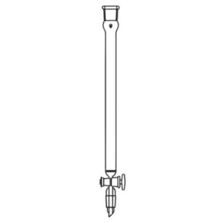 Chromatography Columns with Sintered Disc Glass Key Stopcock Lab image-1