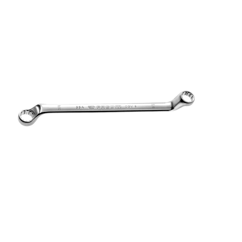 Facom Double Ended Chrome Finish Offset Ring Spanner 22.35 x 23.88 mm 120mm Overall Length 12-Point 55A.7/8X15/16