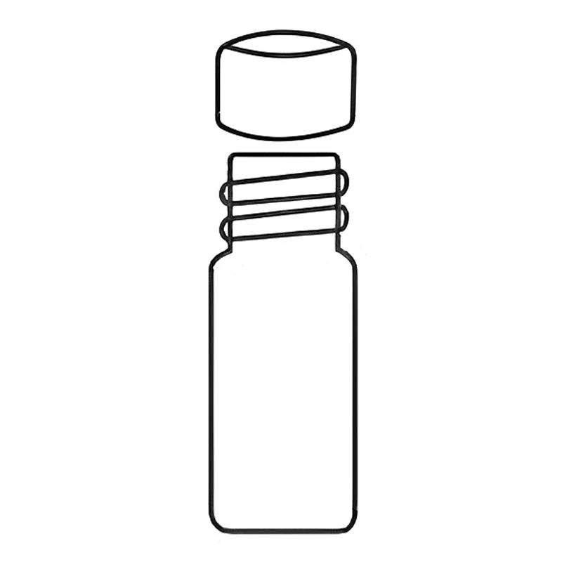 Chromatography Vials Screw Cap Clear Glass with Silicon Septa Lab image-1