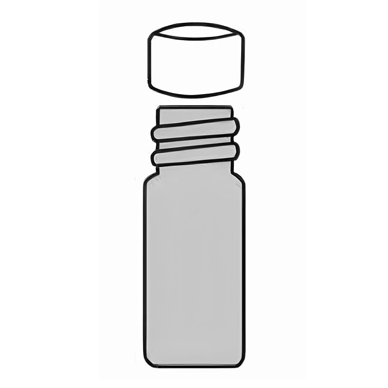 Chromatography Vials Screw Cap Amber Glass with Silicon Septa Lab image-1