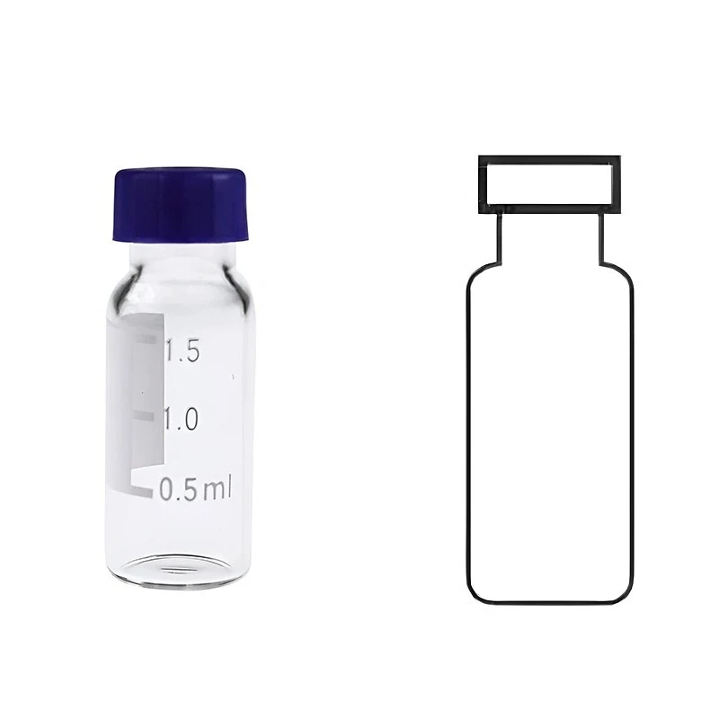 Chromatography Vials Crimp Neck Clear Glass with Aluminium Cap Lab image-1