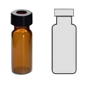 Chromatography Vials Crimp Neck Amber Glass with Aluminium Cap Lab image-1