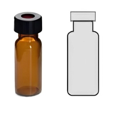 Chromatography Vials Crimp Neck Amber Glass with Aluminium Cap Lab image-1