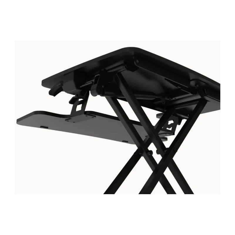 RS PRO Sitting/Standing Computer Workstation Adjustable Height Steel Desk Converter 720 mm x 415 mm 15 kg Load 235-5099