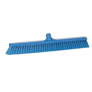 Vikan Push Broom Blue With Polypropylene Bristles for Dry Areas 65mm Width 610mm Depth 31993