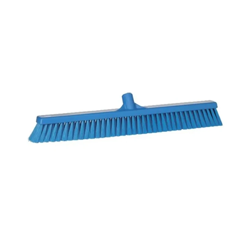 Vikan Push Broom Blue With Polypropylene Bristles for Dry Areas 65mm Width 610mm Depth 31993