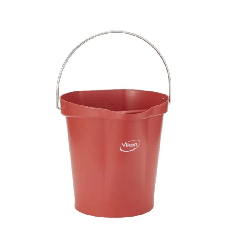 Vikan 12L Polypropylene Red Standard Bucket with Handle 56944