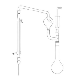 Macro Kjeldahl Distillation 500ml Flask Adapter & Funnel Lab image-1