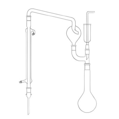 Macro Kjeldahl Distillation 500ml Flask Adapter & Funnel Lab image-1