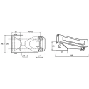 Frigerio Ettore Adjustable Zinc Plated Steel Toggle Latch 88mm Length 48.5mm Width 25mm Depth 16-A-3843