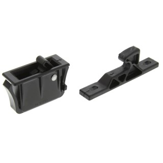 Southco Black ABS/Polycarbonate Grabber Ball Catch, Snap-in Mount, 43mm Length, 17mm Width, 55mm Fixing Hole Distance C3-310