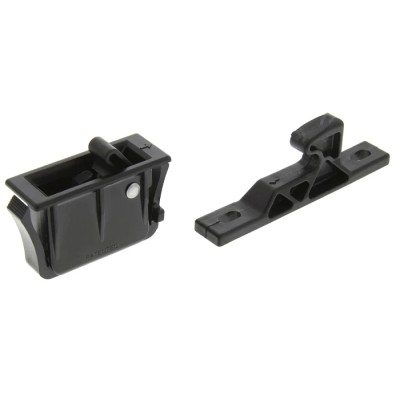 Southco Black ABS/Polycarbonate Grabber Ball Catch, Snap-in Mount, 43mm Length, 17mm Width, 55mm Fixing Hole Distance C3-310