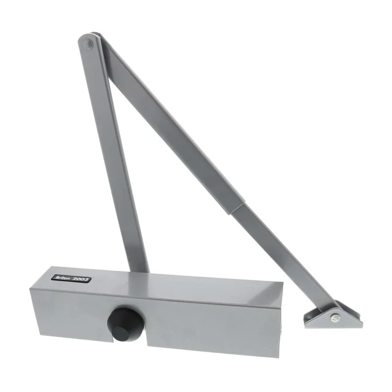Briton Silver Overhead Door Closer Adjustable Strength Universal Mounting Fire Door Compatible 2003.SES