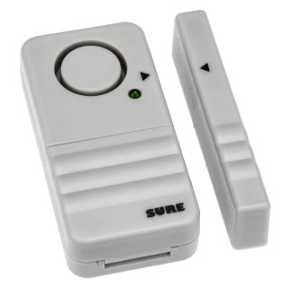 Sure24 100 dB Window & Door Alarm White Battery Powered Compact Sounder 