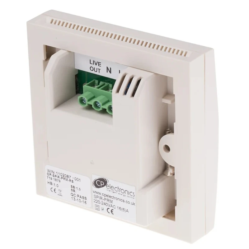 RS PRO PIR Presence Detector Sensor with Adjustable Timeout and Internal Light Sensor 719-1879