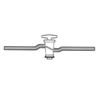 Stopcock Oblique Bore 4 mm for lab image-1