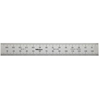 Mitutoyo 150 mm Steel Ruler Metric Satin Chrome Finish 182-111
