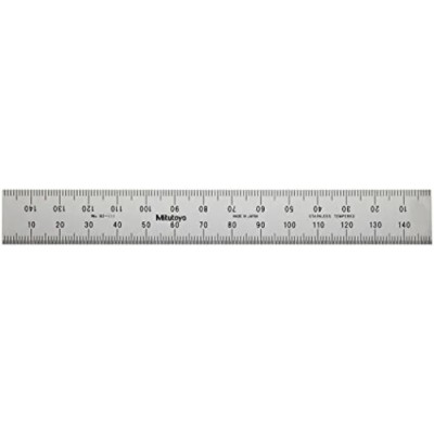 Mitutoyo 150 mm Steel Ruler Metric Satin Chrome Finish 182-111