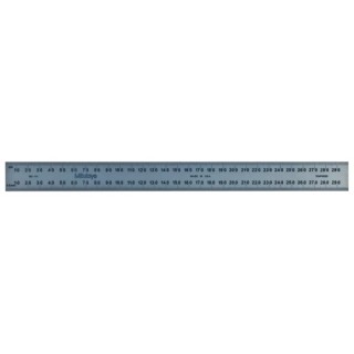 Mitutoyo 300 mm Steel Ruler Satin Chrome Finish Metric 182-131