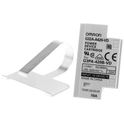 Omron Mount Adapter with DIN Rail Mount and Replaceable SSR Power Cartridge G32A-A420-VD DC12-24