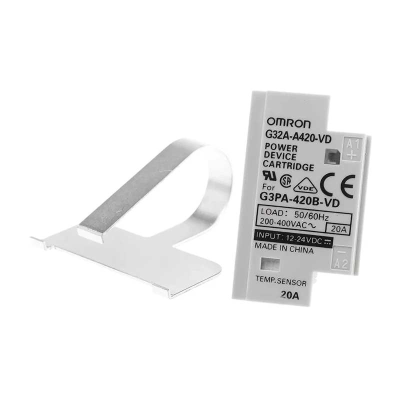 Omron Mount Adapter with DIN Rail Mount and Replaceable SSR Power Cartridge G32A-A420-VD DC12-24