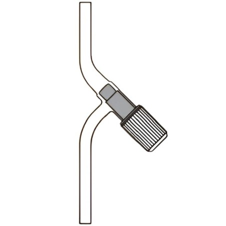 Stopcock Screw Type PTFE Key With Two Plain Limbs for lab image-1