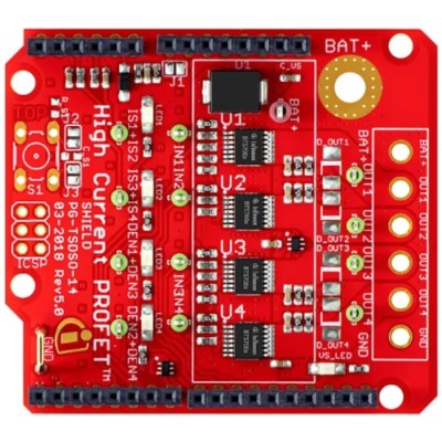 Infineon Arduino Shield 4 High Side Switches Demonstration Board Rev 3 BTS7008-1EPP