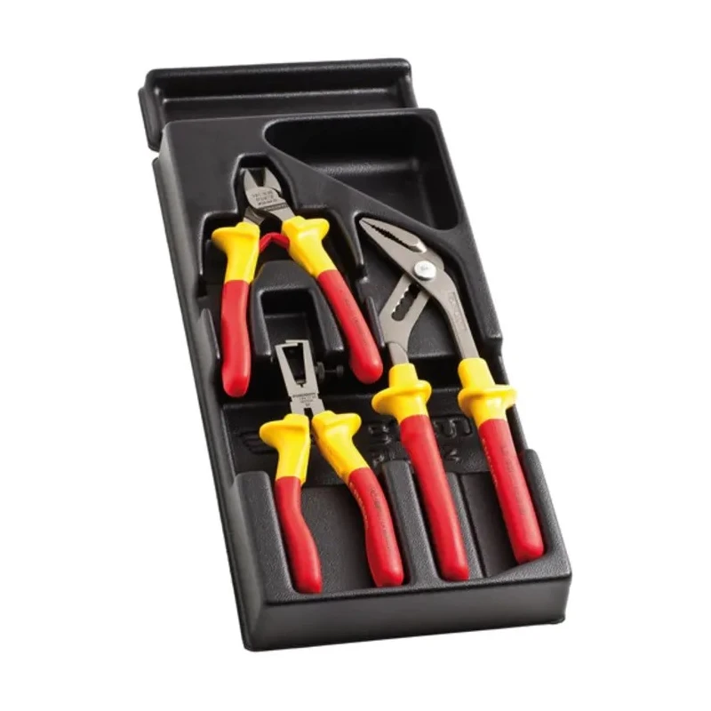 Facom 3-Piece Plier Set Cutters, Water Pump Pliers, Wire Strippers MOD.VEA0