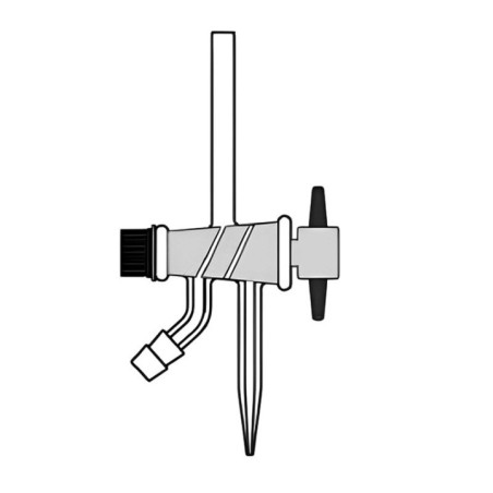 Stopcock For Burettes Double Oblique Bore With PTFE Key for lab image-1
