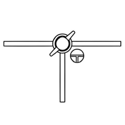 Stopcock T Bore With PTFE Key for lab image-1