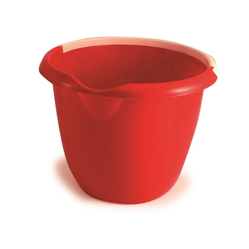 RS PRO 10L Plastic Red Bucket with Handle, Durable Strong Plastic, 300mm x 300mm x 240mm, Model 222-8509