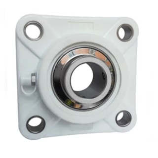 RS PRO 4 Hole Round Flanged Bearing Unit Stainless Steel 30 mm ID TP-SUCF206WHITE