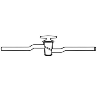 Stopcock Single Oblique Bore With Hollow Plug High Vacuum for lab image-1