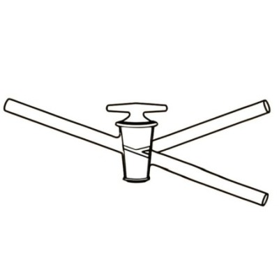 Stopcock T Bore Hollow Plug High Vacuum for lab image-1