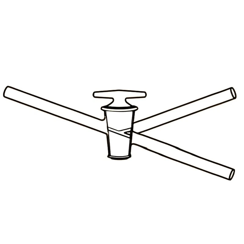 Stopcock T Bore Hollow Plug High Vacuum for lab image-1