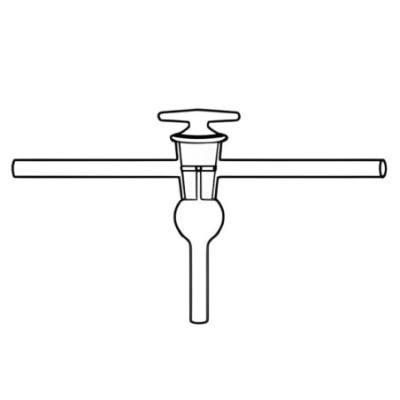 Stopcock L Type Three Limb Hollow Plug High Vacuum for lab image-1