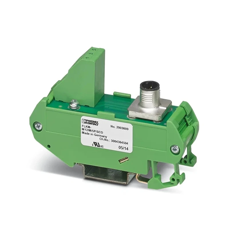 Phoenix Contact Interface Module FLKM-M12/M/5P/SCO 24 V AC/DC 4 A Spring-Cage Terminal Blocks 5 Positions 2903609