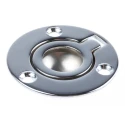 RS PRO Chrome Silver Brass Circular Pull Handle 38mm Diameter Flush Fit 397-4667
