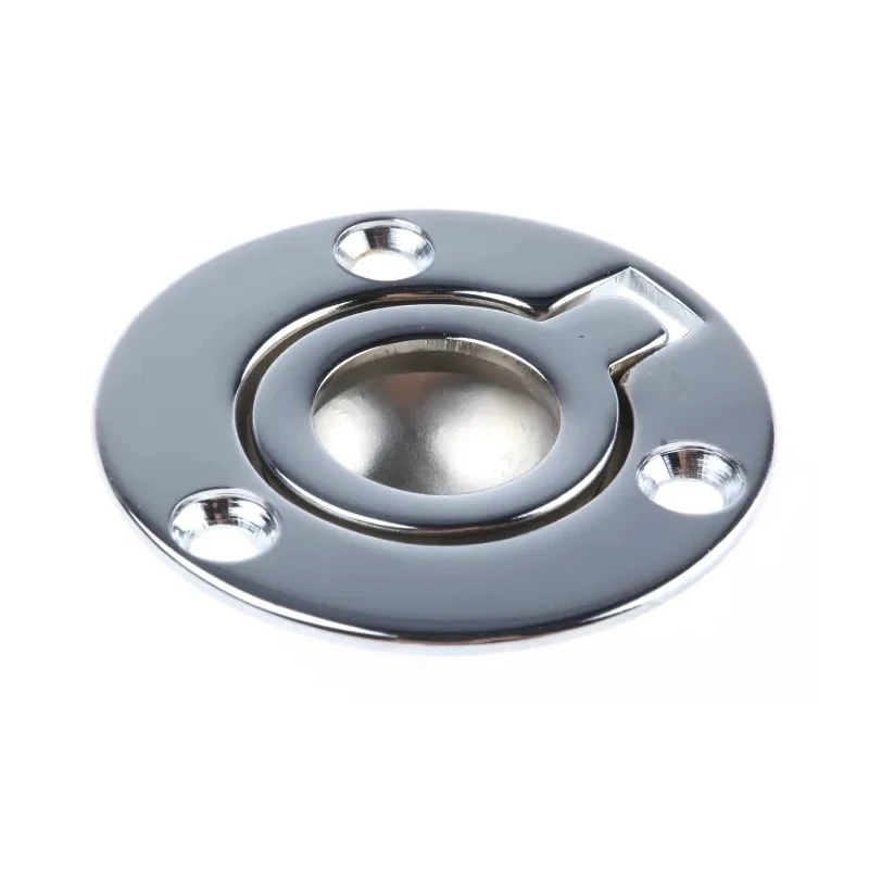 RS PRO Chrome Silver Brass Circular Pull Handle 38mm Diameter Flush Fit 397-4667