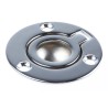 RS PRO Chrome Silver Brass Circular Pull Handle 38mm Diameter Flush Fit 397-4667